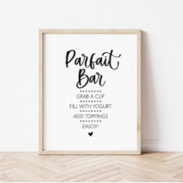 Póster Rótulo de brunch del bar Parfait moderno minimalis