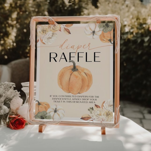 Póster Rótulo de calabaza Baby Shower Diaper Raffle (Subido por el creador)