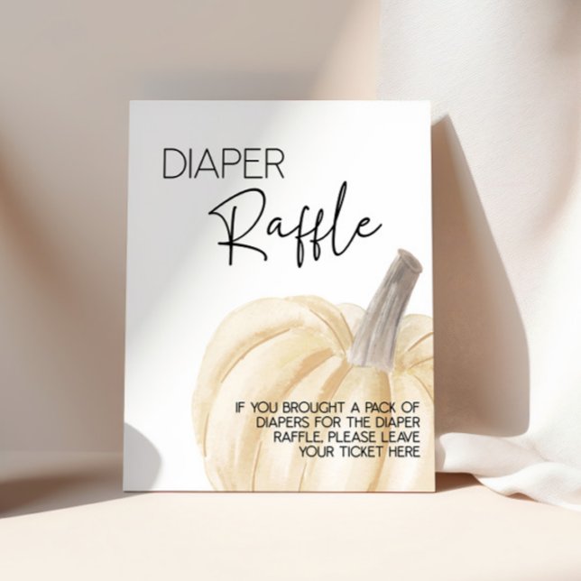 Póster Rótulo de calabaza Baby Shower Diaper Raffle (Subido por el creador)
