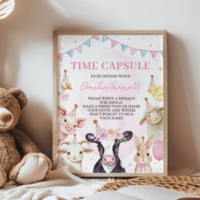 Póster Rótulo de cápsulas de tiempo de fiesta de cumpleañ (Subido por el creador)