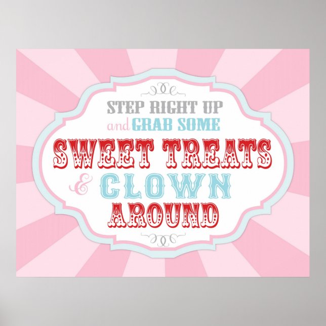 Póster Rótulo de Carnaval o Circo (Frente)