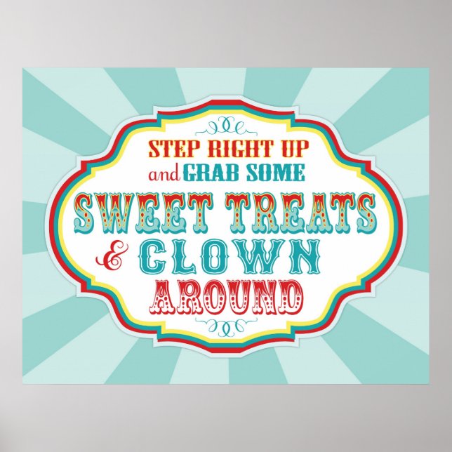 Póster Rótulo de Carnaval o Circo (Frente)