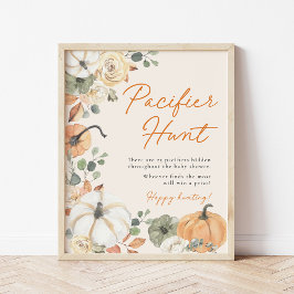 Póster Rótulo de caza de caza de calabaza Baby Shower Pac