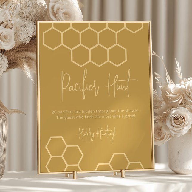 Póster Rótulo de caza del pacificador Baby Shower beige d (Subido por el creador)