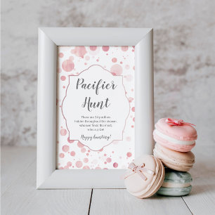Póster Rótulo de "Caza Pacificadora", Polka Dots Baby Sho
