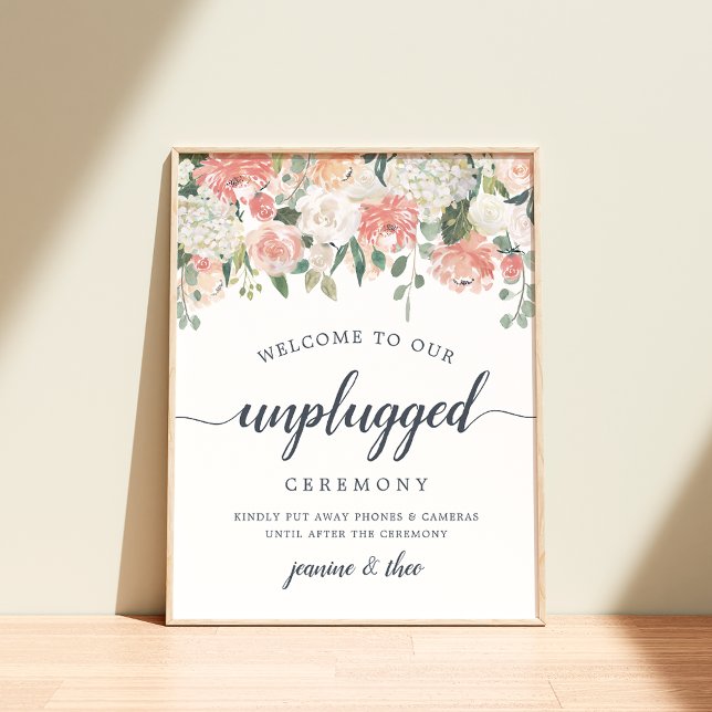 Póster Rótulo de Ceremonia Boda sin enchufe floral de ver (Subido por el creador)