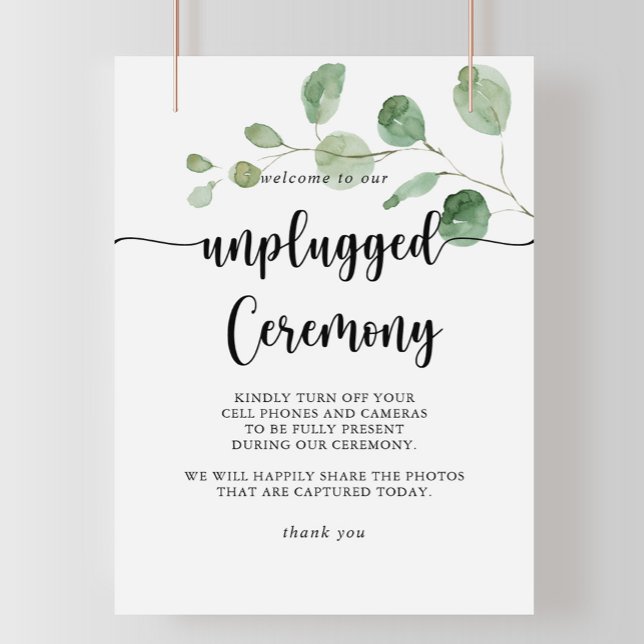 Póster Rótulo de Ceremonia Verde Delight Eucalyptus Unplu (Subido por el creador)
