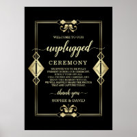 Rótulo de ceremonias Bodas desenchufadas de Gold A