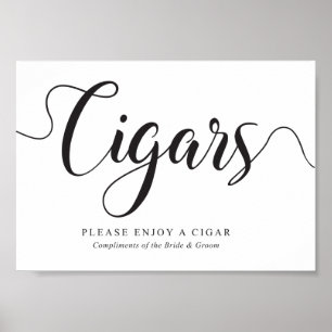 Póster Rótulo de cigarrillos. Boda gratuito de cigarrillo