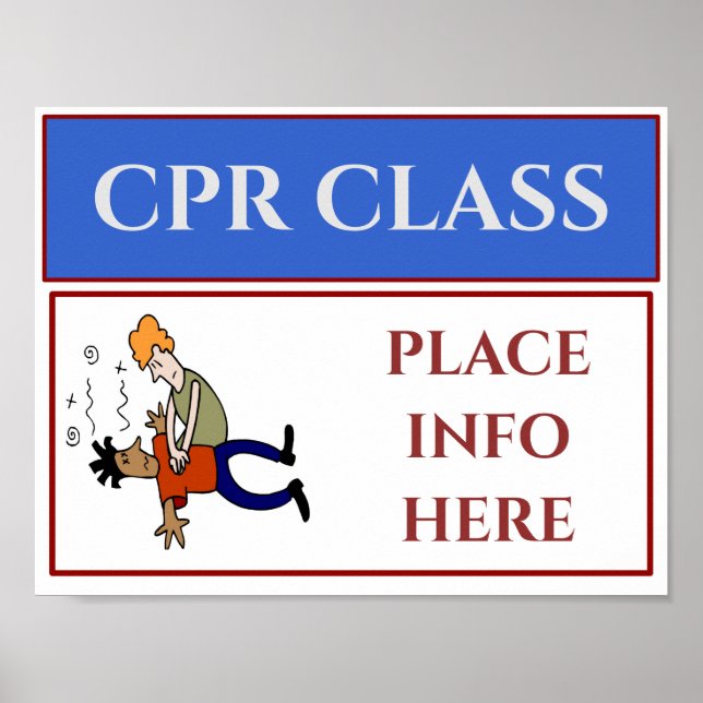 Póster RÓTULO de clase CPR, agregar o editar Poster de te (Frente)