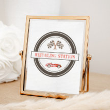 Rótulo de coches de la estación de reabastecimient