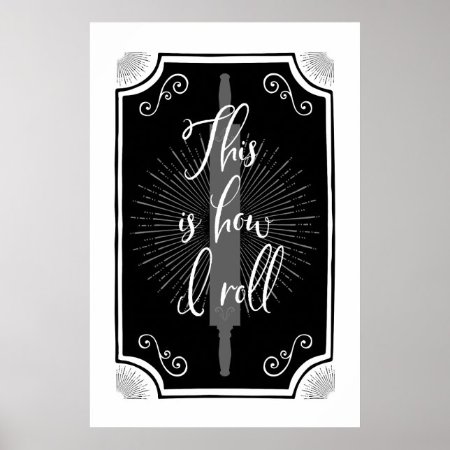 Póster Rótulo de cocina antigua - Así es como me ramo (Frente)