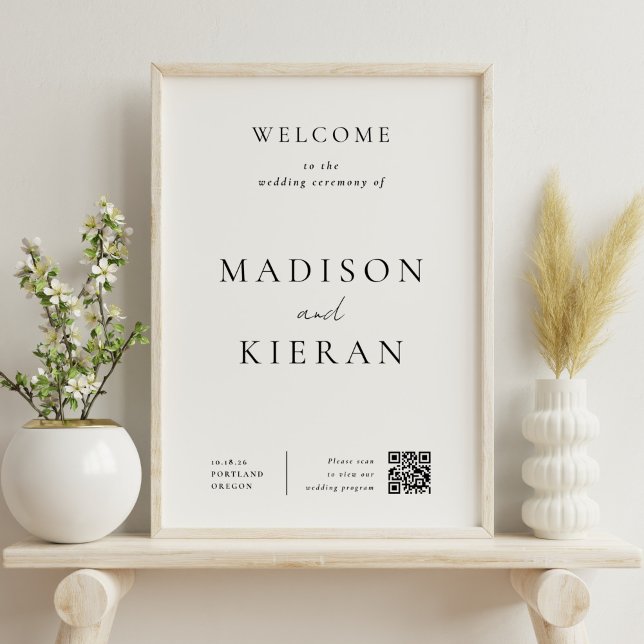 Póster Rótulo de código QR de ceremonia de bienvenida de  (Subido por el creador)