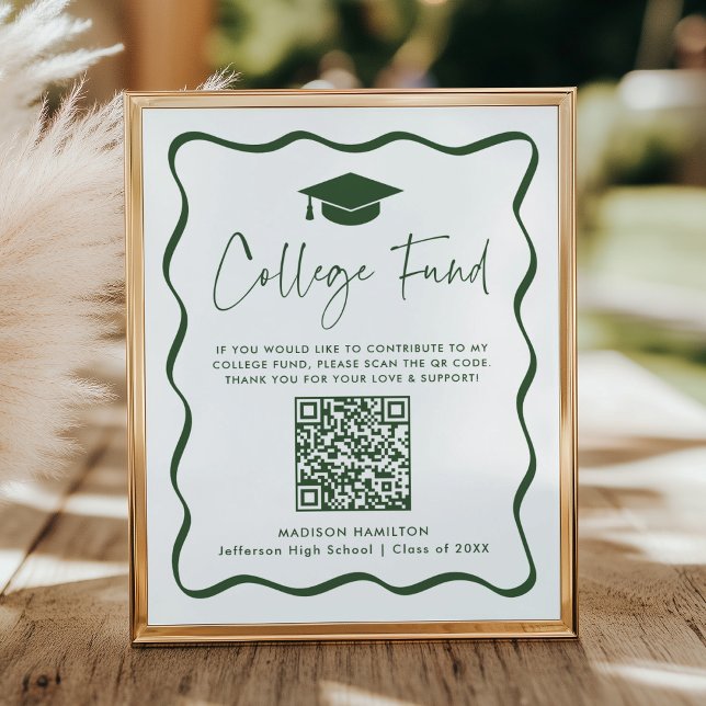 Póster Rótulo de código QR para la graduación del Fondo d (Subido por el creador)