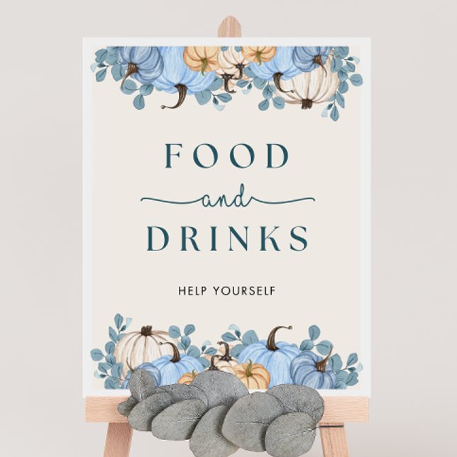 Póster Rótulo de comida y bebida de Baby Shower de calaba (Subido por el creador)