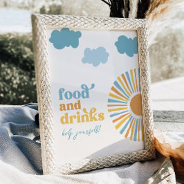 Póster Rótulo de comida y bebida de Fiesta Digital Sun