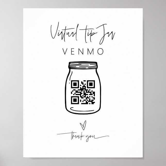 Póster Rótulo de consejos virtuales Poster de donativos d (Frente)
