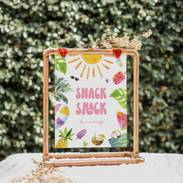 Póster Rótulo de cumpleaños Chica Snack Shack