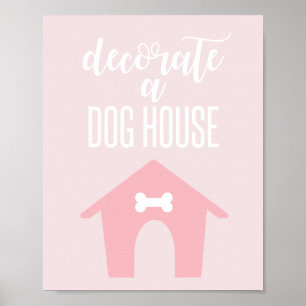 Póster Rótulo de cumpleaños de cachorro decora una casa d
