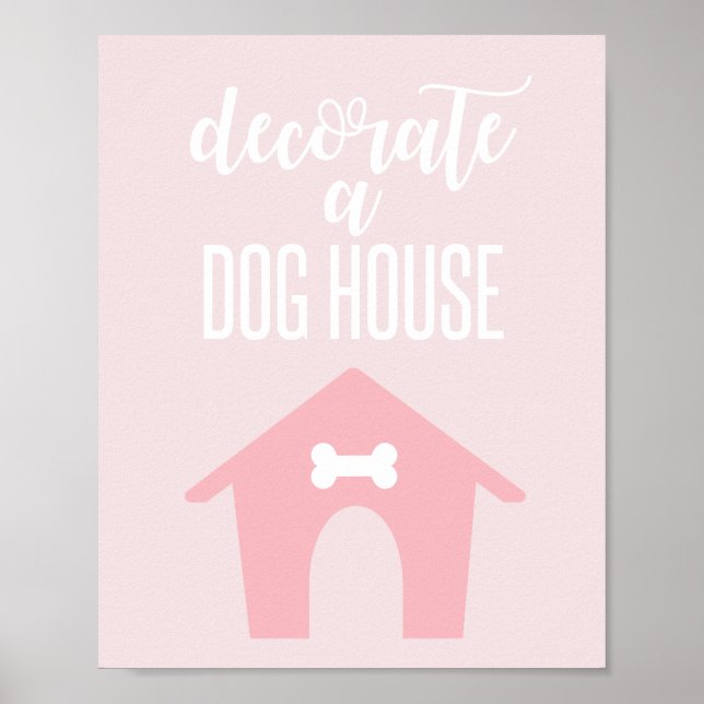 Póster Rótulo de cumpleaños de cachorro decora una casa d (Frente)
