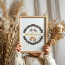 Rótulo de cumpleaños de la estación de combustible