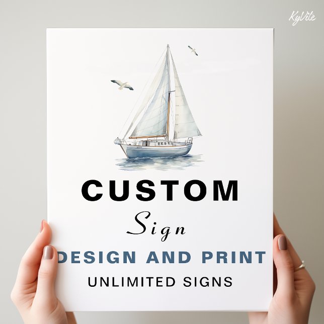 Póster Rótulo de cumpleaños de Personalizado náutico edit (Subido por el creador)