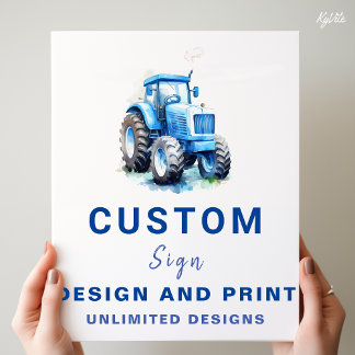 Póster Rótulo de cumpleaños personalizado del Personaliza