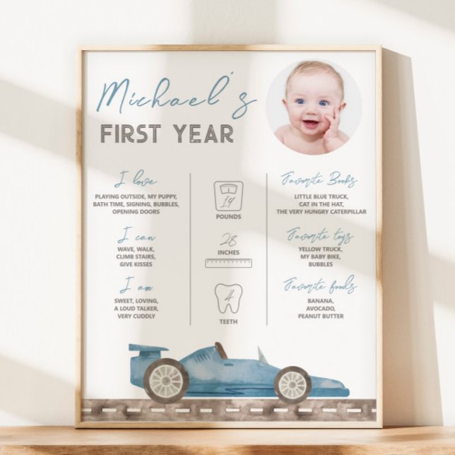 Póster Rótulo de  de fotos de autos de carrera retro (Subido por el creador)