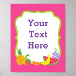 Póster RÓTULO de dos Personalizados de dos cumpleaños Fru