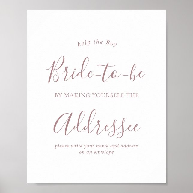 Póster Rótulo de ducha de dirección de sobres dorados Ros (Frente)