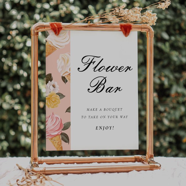 Póster Rótulo de ducha de novias con barra de flor escota (Subido por el creador)