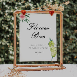 Póster Rótulo de ducha margarita margarita flor