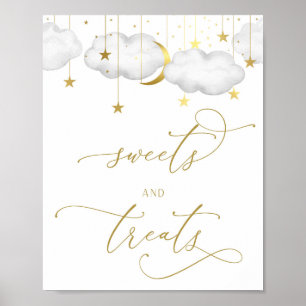 Póster Rótulo de dulces y Tratamientos, Baby Shower Desse