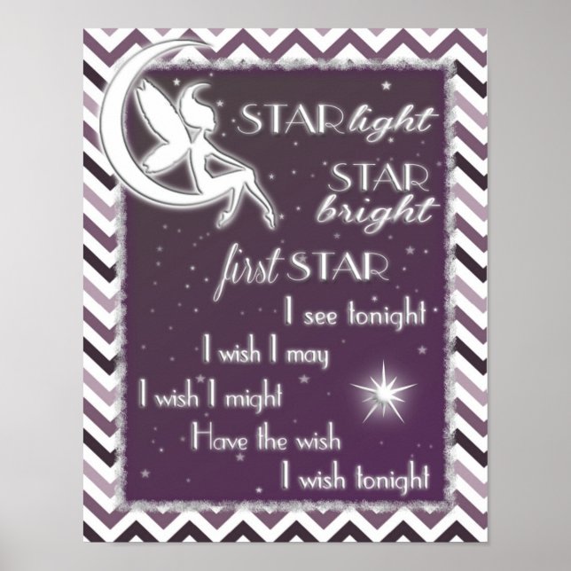 Póster Rótulo de enfermería brillante Star Light (Frente)