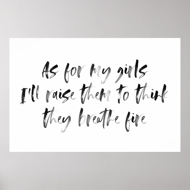 Póster Rótulo de enfermería chica con caligrafía acuarela (Frente)