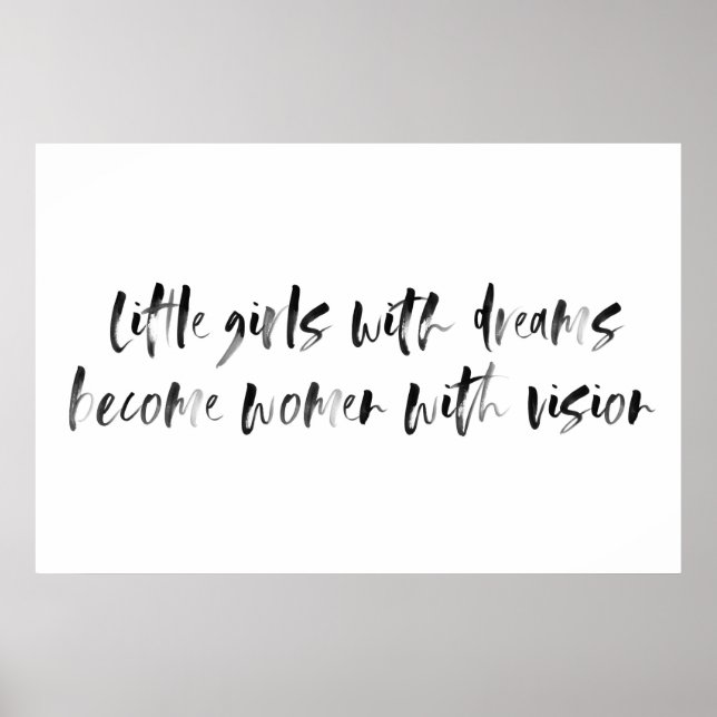 Póster Rótulo de enfermería chica con caligrafía acuarela (Frente)