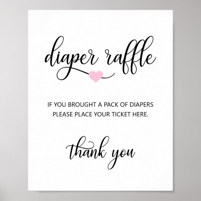 Póster RÓTULO de entradas de la banda DIAPER Baby Shower  (Frente)