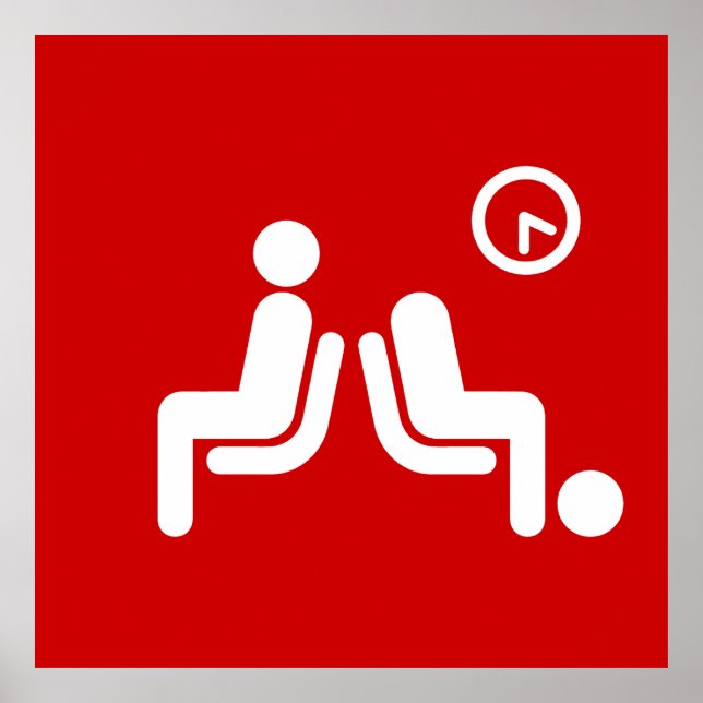 Póster Rótulo de espera larga (Frente)