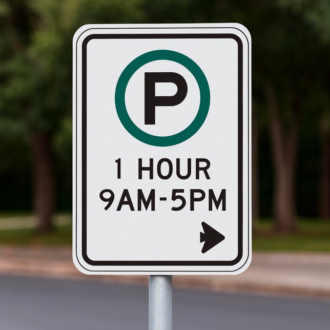 Póster Rótulo De Estacionamiento De 1 Hora Para Zonas De  (Subido por el creador)