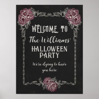 Póster Rótulo de evento Fiesta editable de Halloween góti