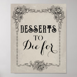 Póster Rótulo de eventos editable Fiesta gótico victorian