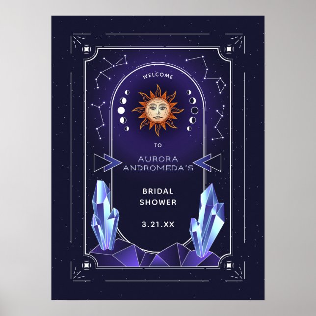 Póster Rótulo de eventos Mystic Sun (Frente)