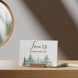 Póster Rótulo de Favor Botánico de Pine Trees Lantern