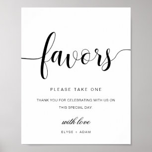 Póster Rótulo de Favor Mínimo Moderno Leyton