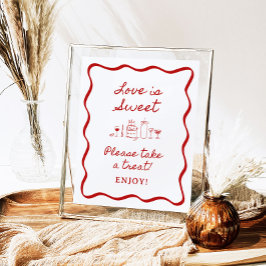 Póster Rótulo de favoritos de novias de 8 x 10" escrito a