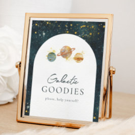 Póster Rótulo de Fiesta de espacio editable