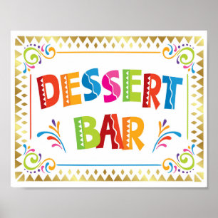Póster RÓTULO de Fiesta de FIESTA de postre Fiesta