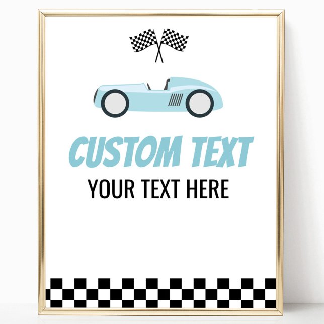 Póster Rótulo de Fiesta de texto de Personalizado Racecar (Subido por el creador)