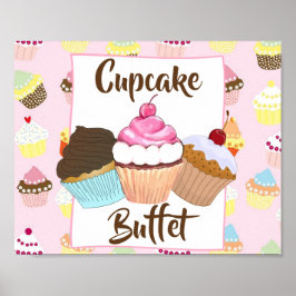 Póster Rótulo de Fiesta de torta torta