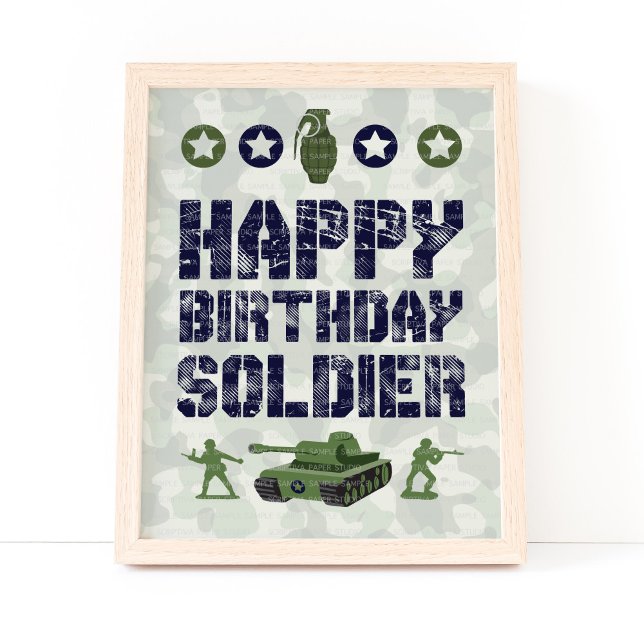Póster Rótulo de Fiesta militar militar de cumpleaños fel (Subido por el creador)